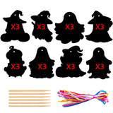 Adhesive Wallpaper for Wall Halloween Ghost, Scary Scratch Art DIY Decals for Haunted House Party Supplies Home Decor