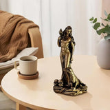 Estatua de diosa, escultura de resina, figura retro de bruja, figura espiritual de diosa, estatua artística artesanal para decoración del hogar.