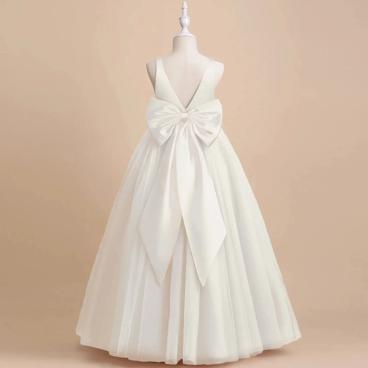 Vestidos de dama de honor para niñas de 5 a 14 años, para bodas, con encaje floral, para fiestas de cumpleaños, vestidos largos para adolescentes, vestidos formales blancos para desfiles.