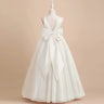 Vestidos de dama de honor para niñas de 5 a 14 años, para bodas, con encaje floral, para fiestas de cumpleaños, vestidos largos para adolescentes, vestidos formales blancos para desfiles.