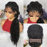28" Knotless Cornrow Braids Wig with Curly Ends | Transparent Lace Front | Baby Hair