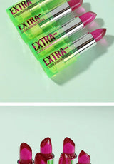Crystal translucent color-changing jelly lipstick, moisturizing crystal lip gloss, long-lasting lip balm for daily makeup