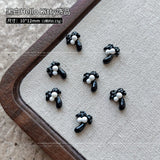 20Pcs Sanrioed Summer Beach Hello Kittys Nail Accessories Cartoon Black Skin Resin Charms Diy Girl Gift Nail Decoration - Lootquake