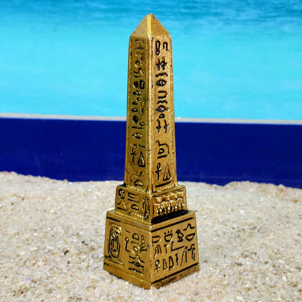 Egyptian Tower Figurine Egyptian Obelisk Psychological Sandbox Tower Ornament Figurine Desktop Statue Stele Decorative Statue