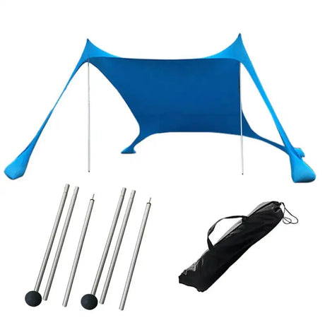 Blue Shade Family Beach Awning Ultralight Sunshade Tent for Sea Outdoor Portable Patio Shade Waterproof Camping Sun Shelter - Lootquake