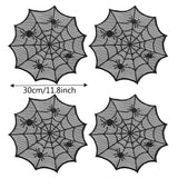 Halloween Decorations Set Spider Web Table Runner Fireplace Scarf Cover Tablecloth 3D Bats Wall Stickers Halloween Party Decor