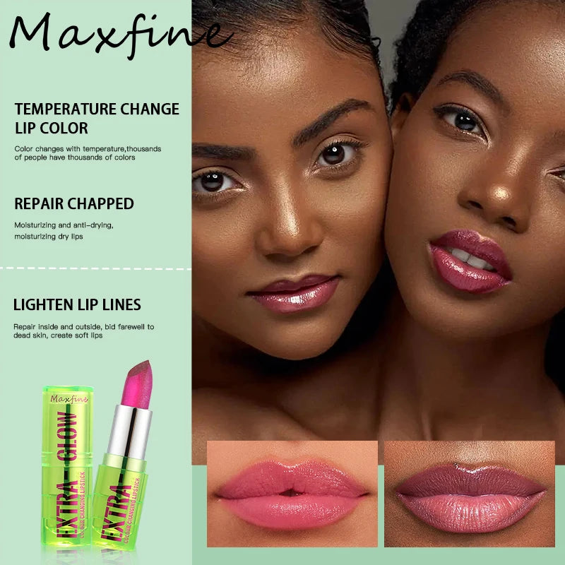 Crystal translucent color-changing jelly lipstick, moisturizing crystal lip gloss, long-lasting lip balm for daily makeup