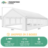 20x40FT Party Tent Heavy Duty, Wedding Tent, Event Tent for Parties, with 8 Removable Sidewalls, 20x40 Tent Carpas para Fiestas - Lootquake