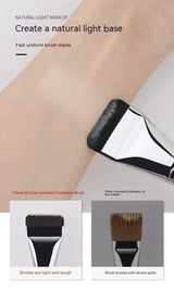 1 pc Foundation Brush – Thin Face Contour Brush for BB Cream, Foundation Powder, Cream & Facial Mask Makeup Applications