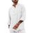 Streetwear Mens Cotton Linen Shirts Casual Lightweight Long Sleeve Henley Shirts for Men Beach Hawaiian Breathable T Shirts - Lootquake