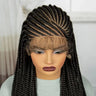 34" Knotless Cornrow Braids Wig | Transparent Lace Frontal | Baby Hair