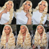 40 Inch 613 Blonde Body Wave HD Lace Front Wig | Brazilian Remy Human Hair | 250% Density