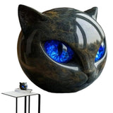 Sculpture en pierre de chat noir de luxe, sculpture en pierre de chat noir, statues de chat, décoration d'intérieur pour bureau, Halloween, chambre à coucher, bibliothèque