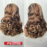 100% Human Hair | Highlight | Ombre | Double Drawn | Brazilian | Remy | Bouncy Body Wave | Full Fumi | Bouncy Weave | Wavy Hair Lace Wigs