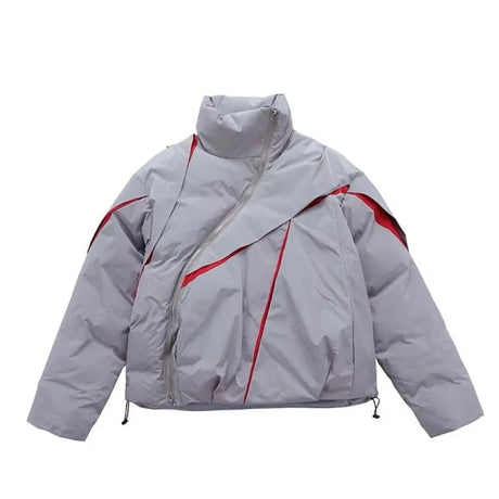 American Cotton Padded Jacket Men Women Winter High Street Thicken Warm Stand Collar Coat Hip Hop Loose Cutting Design Outwear - Lootquake