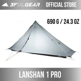 [HODR] 3F UL GEAR Lanshan 1 pro Tipi Tent Rodless Solo Ultralight 690g 20D Nylon Fabric Camping Season Tent Trekking Tents - Lootquake