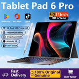 Tablette PC HD4K Pad 6 Pro originale de 2024 pouces, Android 13, 12 Go + 512 Go, 10 000 mAh, Snapdragon 888, Bluetooth, WiFi