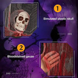 10/8/4/2/1PC Halloween Garden Decor Scary Hanging Ghost Skeleton Skull Grim Reaper Outdoor Haunted House Spooky Party Supplies