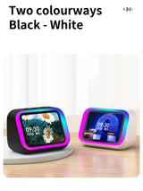 Traductor inteligente Bluetooth con altavoz RGB, 18 idiomas, traducción en tiempo real, altavoz Bluetooth 5.4 con IA, pantalla LCD, juego y alarma.