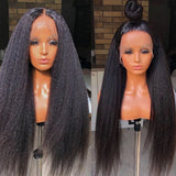 13x4 Kinky Straight Lace Front Wig | Glueless | Brazilian Virgin Hair | Pre-Plucked with Baby Hair