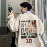 Cotton Hip-hop SLAM DUNK Printed Crew Neck Sweater Autumn Winter Men's Women's New American Trendy Brand Versatile Couple Jumper - Lootquake