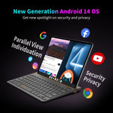 Tablette Teclast T65 Max 13 pouces Android 14 Mediatek Helio G99 (extension 8 Go + 12 Go) 20 Go RAM 256 Go ROM Batterie 10 000 mAh Double SIM 4G LTE 1920 x 1200 GPS Widevine L1 pour Netflix