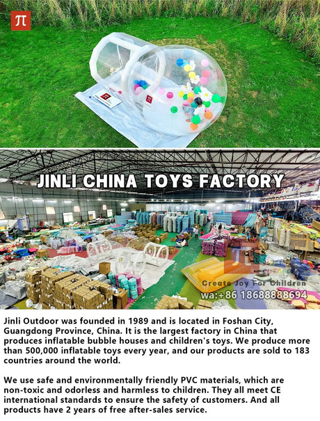 Inflatable bubble house PVC tent includes blower/protective carpet/PVC repair glue/air pump/colorful balloons/free shipping - Lootquake