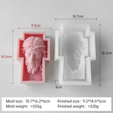 Portrait Face Silicone Mold Jesus Sculpture Cross Aroma Candle Resin Plaster Ornament Mold Home Decor Crafts Making Mould