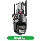 Cámara IP WIFI 8K con zoom 8X, cuatro lentes y cuatro pantallas, detección humana, 4K, 8MP, IP HD, doble pantalla, seguridad, impermeable, iCsee