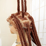 36" Big Knotless Box Braided Full Lace Wig | Cornrow Braiding Wig | Baby Hair | Synthetic Braids | For Women