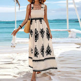 Summer Holiday Dress Women Casual Sleeveless A-Line Party Long Dress Boho Casual Sleeveless Party Dress 2024 - Lootquake