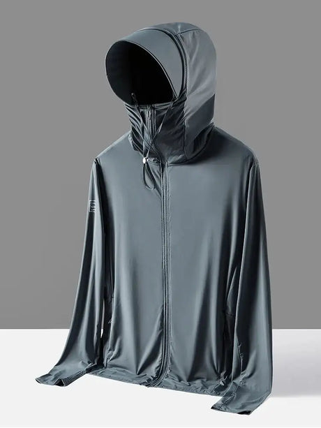 Summer UPF 100+ UV Proof Skin Coats Men Breathable Light Thin Cool Nylon Sun Protection Hooded Windbreaker Casual Jackets 8XL - Lootquake
