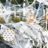Halloween Decorations Artificial Spider Web Stretchy Cobweb Scary Party Halloween Decoration for Bar Haunted House Scene Props