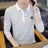 Long Sleeve Baggy Korean Autumn Male Sweatshirts Luxury Winter Harajuku Fashion Pullover Elasticity Elegant New Mens Polo Shirts - Lootquake