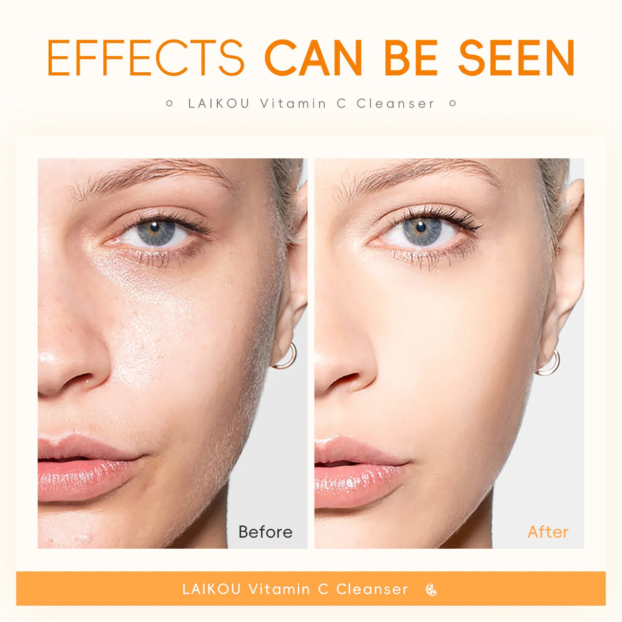 Limpiador facial con vitamina C (50 g), hidratante, humectante, limpieza profunda, refina los poros, ilumina la piel, producto para el cuidado de la piel coreano.