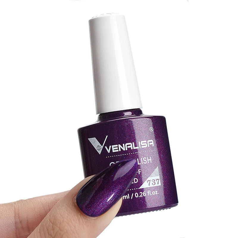 Venalisa Nail Gel Polish 7.5ml #758 Funny Bunny Milky White VIP3 Collection Long Wear Diamond Top Coat Soak Off UV LED Gel Nail