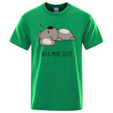 Need More Sleep Cartoons Bear Men Tshirt Street T-Shirts Hip Hop Unisex Tops Fashion Cotton Clothes Casual Breathable T Shirt - Lootquake