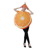 2025 Halloween Costume de tranche de fruits orange amusant pour adulte, cosplay de jeu, fête d'Halloween, légume