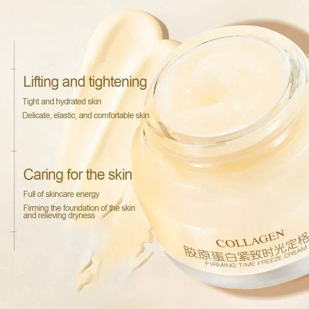 Crema facial de colágeno, reafirmante y reafirmante, hidratante, iluminadora, reduce arrugas y líneas finas, ilumina la piel.