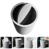 10L-12L Trash Bin with Swing Lid Plastic Waste Basket Office Trash Household Living Room Can Waste Paper Rubbish Trash Can