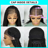 16" Short Knotless Box Braids Bob Wig | Lace Front | Afro Braided Hair
