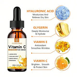 VitaminC Contains Hyaluronic Acid Brightening Original Liquid Fade Fine Lines Moisturizing Repair Dull Serum Face Skin Care 30ml