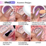 Water Glossy White Nail Chrome Powder Elegant Moonlight Fine Rubbing Dust DIY Charm Gentle Style Wedding Decor Manicure Pigment
