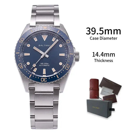 Baltany Design Dive Watches S3080 Sapphire Waterproof 200M Stainless Steel Bracelet NH38 Automatic Mechanical Sports  Diver Mens - Lootquake