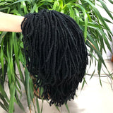10 Inch | Short | Crochet | Synthetic | Fiber | Afro | Curly Twist | Dreadlock Wigs For Women
