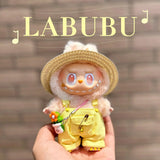 Vêtements de poupée Labubu Big Into Energy, combinaison d'été de remplacement avec chapeau de paille et ceinture pour Ropa Labubu