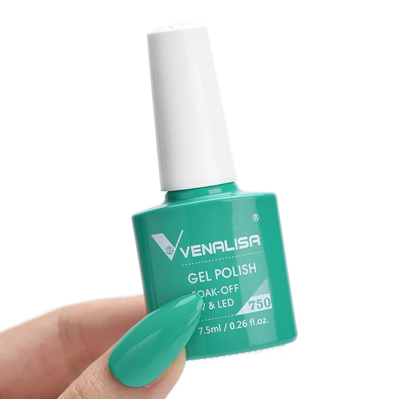 Venalisa Nail Gel Polish 7.5ml #758 Funny Bunny Milky White VIP3 Collection Long Wear Diamond Top Coat Soak Off UV LED Gel Nail