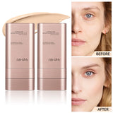 Base de maquillaje hidratante transparente y humectante con perspectiva natural, hidratante, brillante, fina y ligera. Base de maquillaje de doble cabezal rotada, más cómoda, función impermeable, fácil de maquillar, fácil de usar.