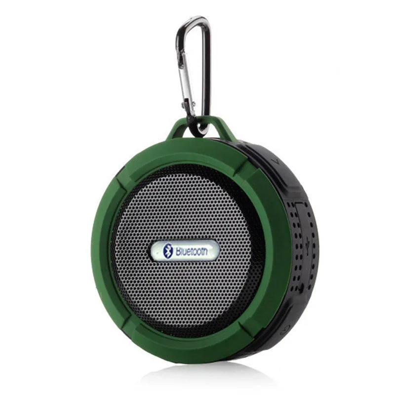 Altavoz Bluetooth inalámbrico impermeable con ventosa para deportes al aire libre, mini subwoofer para ducha, coche, teléfono inteligente, micrófono TF C6