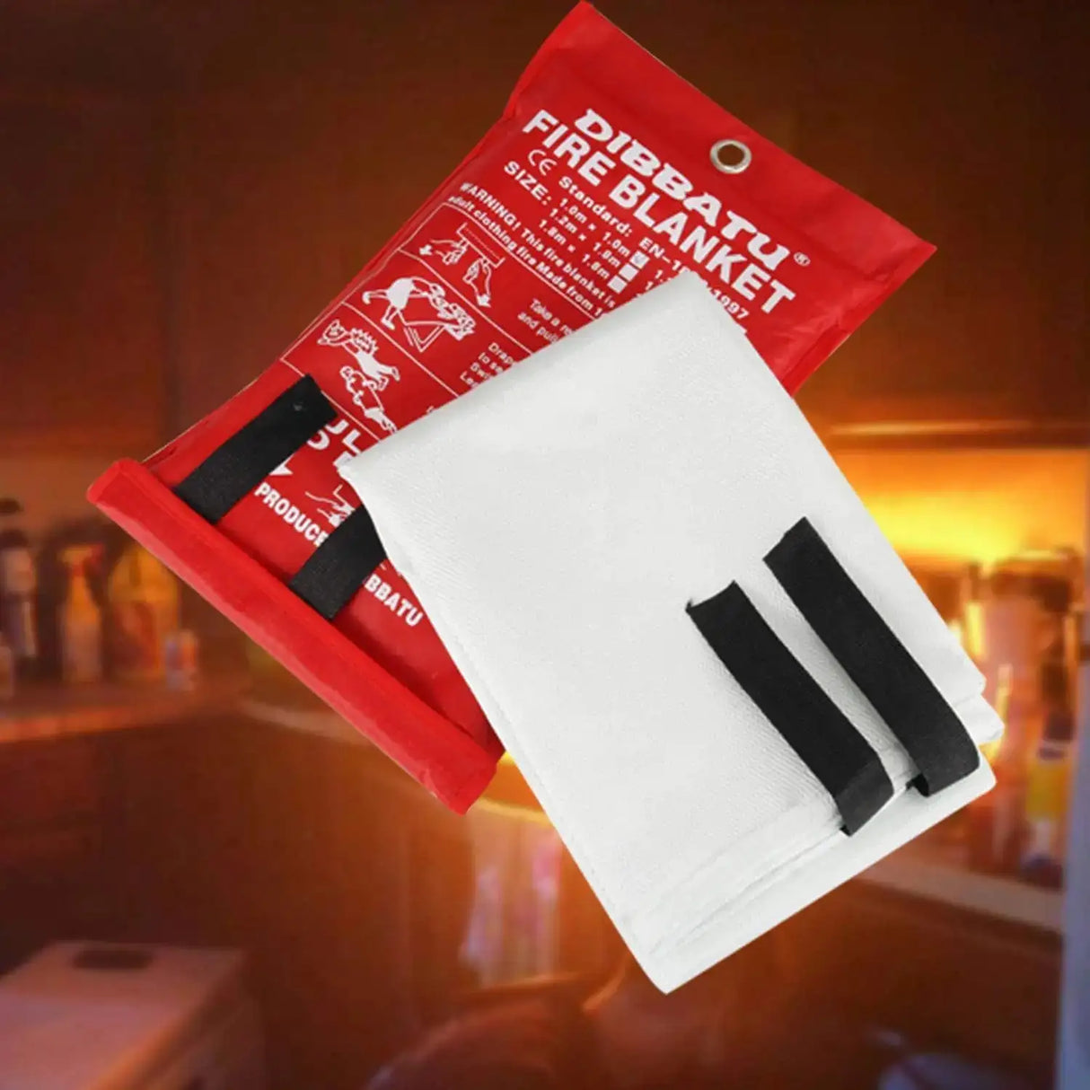 1M /1.2M/1.5M Fire Blanket Fighting Fire Extinguishers Tent Boat Emergency Blanket Survival Fire Shelter Safety Cover - Lootquake